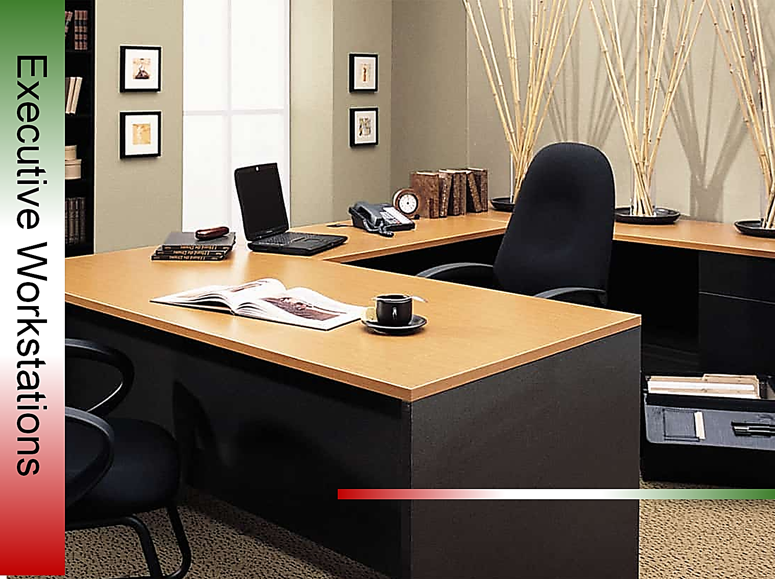 Milano executive workstation setup